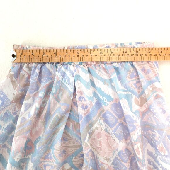 Vintage Russ Petites Multicolor Geo Skirt 6P Light Boho Light Academia 80's - Picture 5 of 8